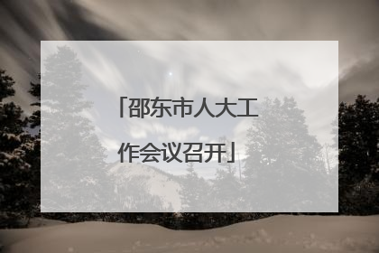 邵东市人大工作会议召开