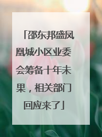 邵东邦盛凤凰城小区业委会筹备十年未果，相关部门回应来了