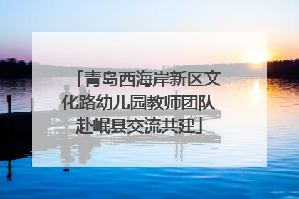 青岛西海岸新区文化路幼儿园教师团队赴岷县交流共建