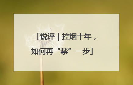 锐评｜控烟十年，如何再“禁”一步