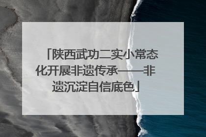 陕西武功二实小常态化开展非遗传承——非遗沉淀自信底色