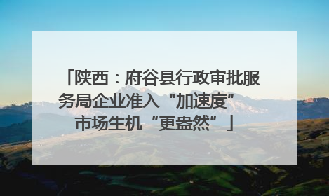 陕西：府谷县行政审批服务局企业准入“加速度” 市场生机“更盎然”