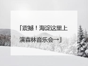 震撼！海淀这里上演森林音乐会→