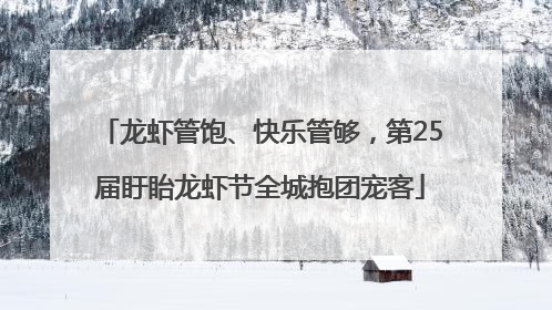 龙虾管饱、快乐管够，第25届盱眙龙虾节全城抱团宠客
