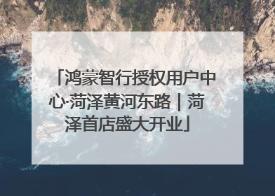 鸿蒙智行授权用户中心·菏泽黄河东路｜菏泽首店盛大开业