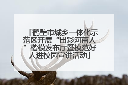 鹤壁市城乡一体化示范区开展“出彩河南人”楷模发布厅暨模范好人进校园宣讲活动