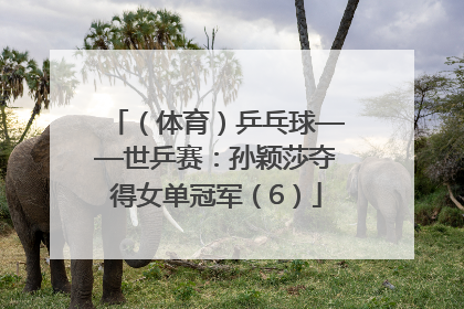 （体育）乒乓球——世乒赛：孙颖莎夺得女单冠军（6）