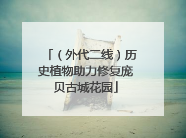 （外代二线）历史植物助力修复庞贝古城花园