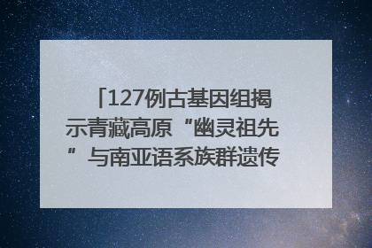 127例古基因组揭示青藏高原“幽灵祖先”与南亚语系族群遗传起源｜封面科考队