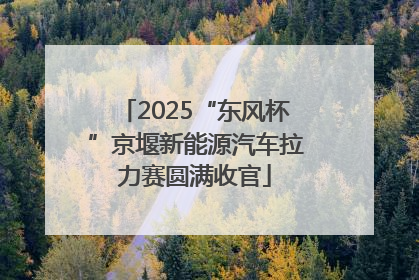 2025“东风杯”京堰新能源汽车拉力赛圆满收官