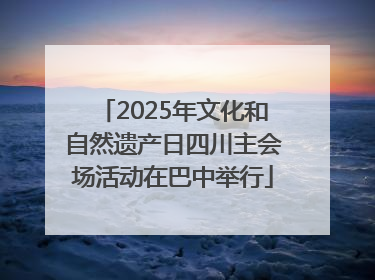 2025年文化和自然遗产日四川主会场活动在巴中举行