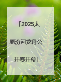 2025太原汾河龙舟公开赛开幕