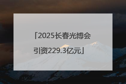 2025长春光博会引资229.3亿元