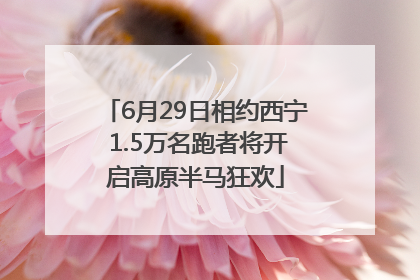 6月29日相约西宁 1.5万名跑者将开启高原半马狂欢